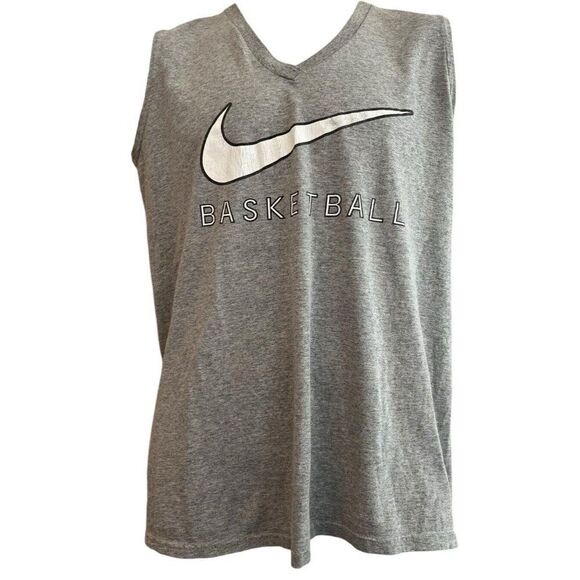 Nike Men's Medium Basketball Tank Top V Neck USA Vintage 1990s Muscle Tee - Picture 1 of 4